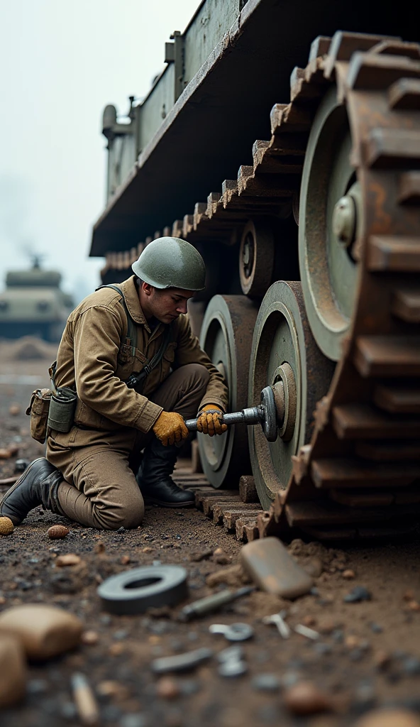 Take the pinion gear from the fabricated tank with the help of hydra