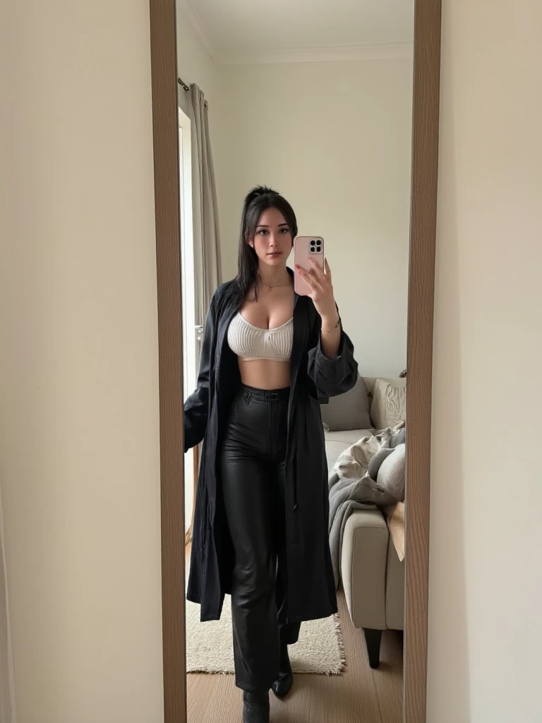 Woman with big tits and ass in sexy lingerie
