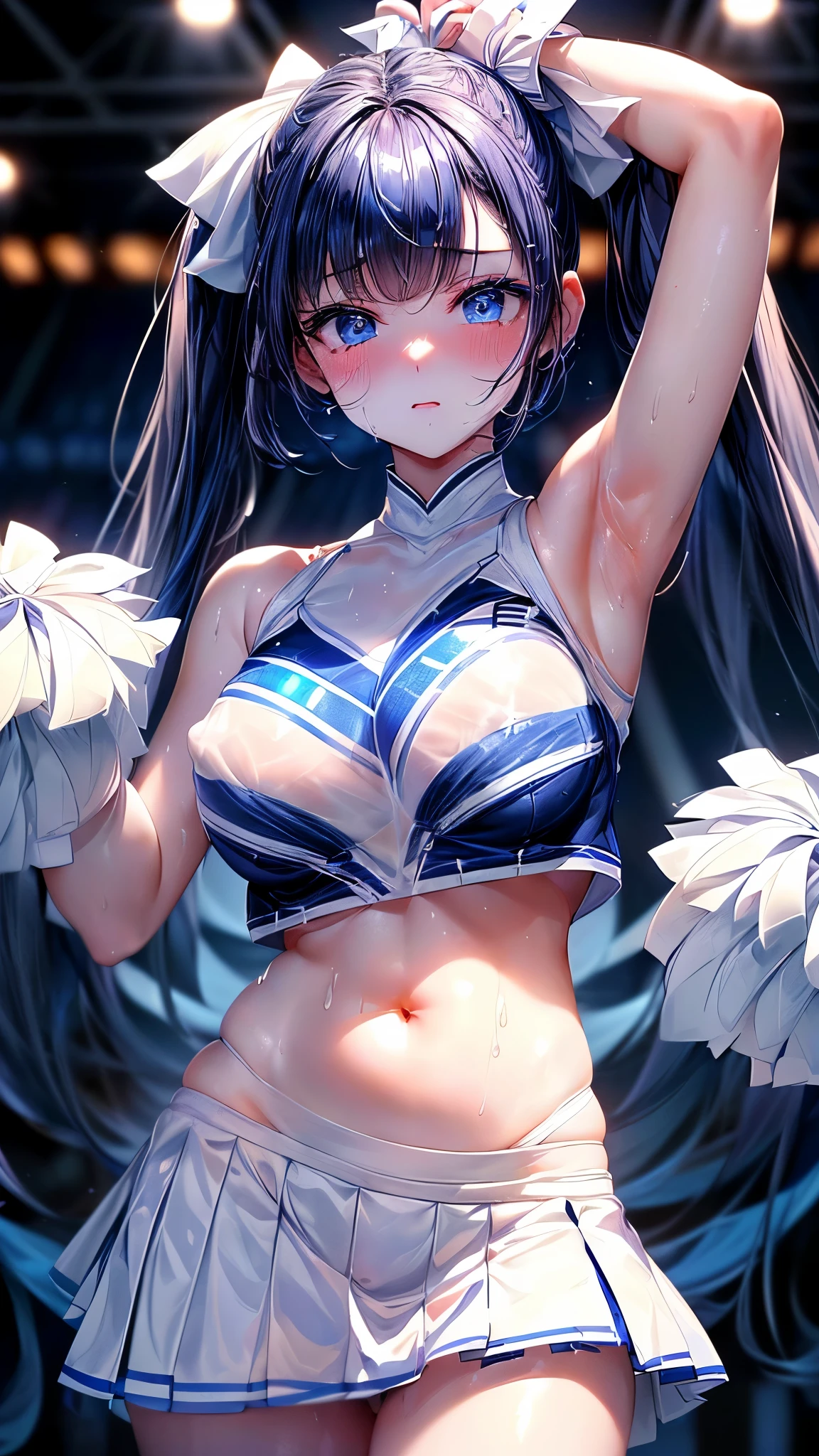 (Very small girl rides guy perfectly:1.5)、(Straddling Girl:1.3)、(Big Breasts:1.6)、(eyes half closed:1.3)、(Stargazing:1.3)、(Big tears:1.3)、(Drooling from the mouth:1.3)、(The body shakes violently)、8K resolution、 ((Highest quality))、Anatomically correct、(Flower Hair Ornaments)、(Cheerleader:1.9)、((Hasselblad Photos))、[:(Detailed face:1.2):0.2]、(heavy rain:1.5)、(Sweaty:1.6)、(Lying on your back:1.5)、(Intense sex:1.6)、(hollow:1.6)、(Depression)、(Massage the breasts:1.3)、(Clothes are see-through:1.8)、(shame)