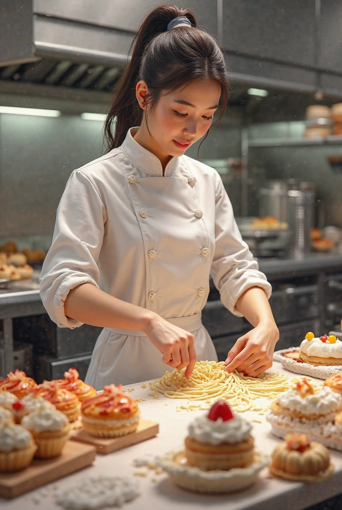 Make an image of a pastry chef