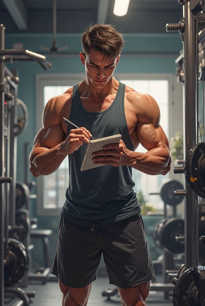 create an image that references the gym and bodybuilding for the background image of an e-book