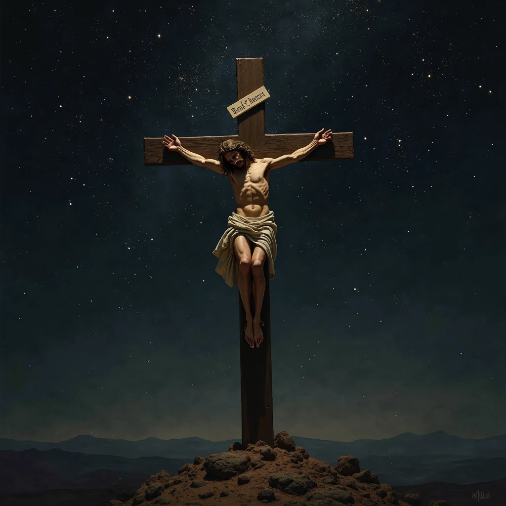 Yeshua Ganotius on the cross from Mikhail Bulgakov's novel The Master and Margarita