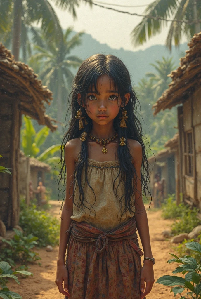the-little-indin-village-girl-lived-with-her-family-in-small-house