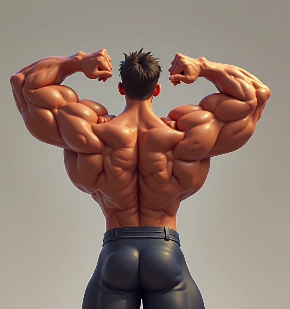 a close-up of a person flexing their arms with a blue background, Big biceps, Ganhos, big arms, proportionally enormous arms, flexing large muscles, exaggerated muscle physique, showing off biceps, strong arms, wrinkles and muscles, Flexionando, muscular arms, apenas parte superior do corpo, musculine, big wide broad strong physique |, exaggerated muscles, exaggerated physique