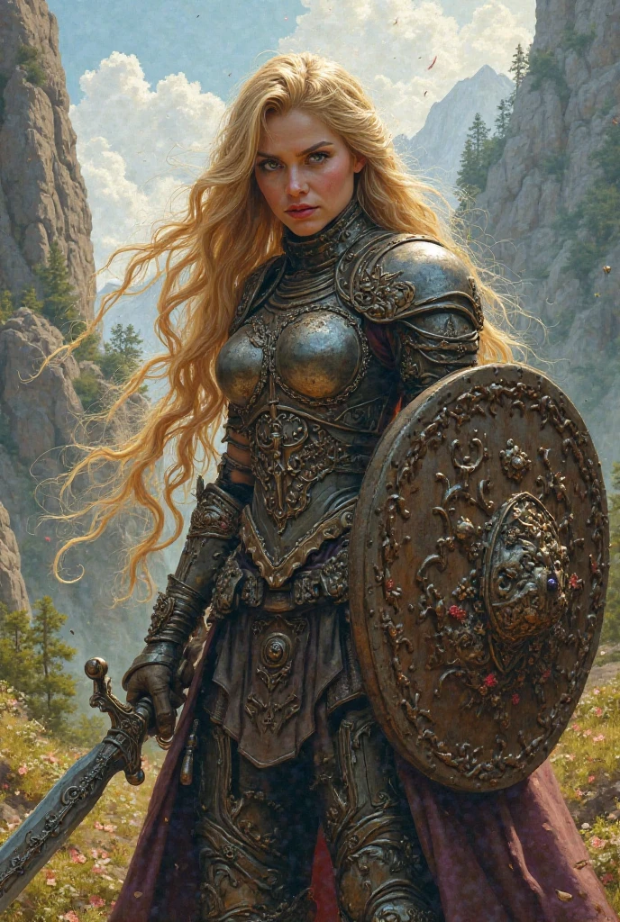 1 woman , warrior, rusty armor, axe
by Drew Struzan and ankymoore
fantasy, DnD
dark room, dim light
(best quality, masterpiece),
<lora:ankymoore-04:1>