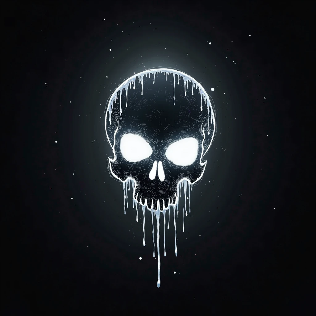 Create a minimalist cartoon Jolly Roger design in one piece style that refers to Eclipse