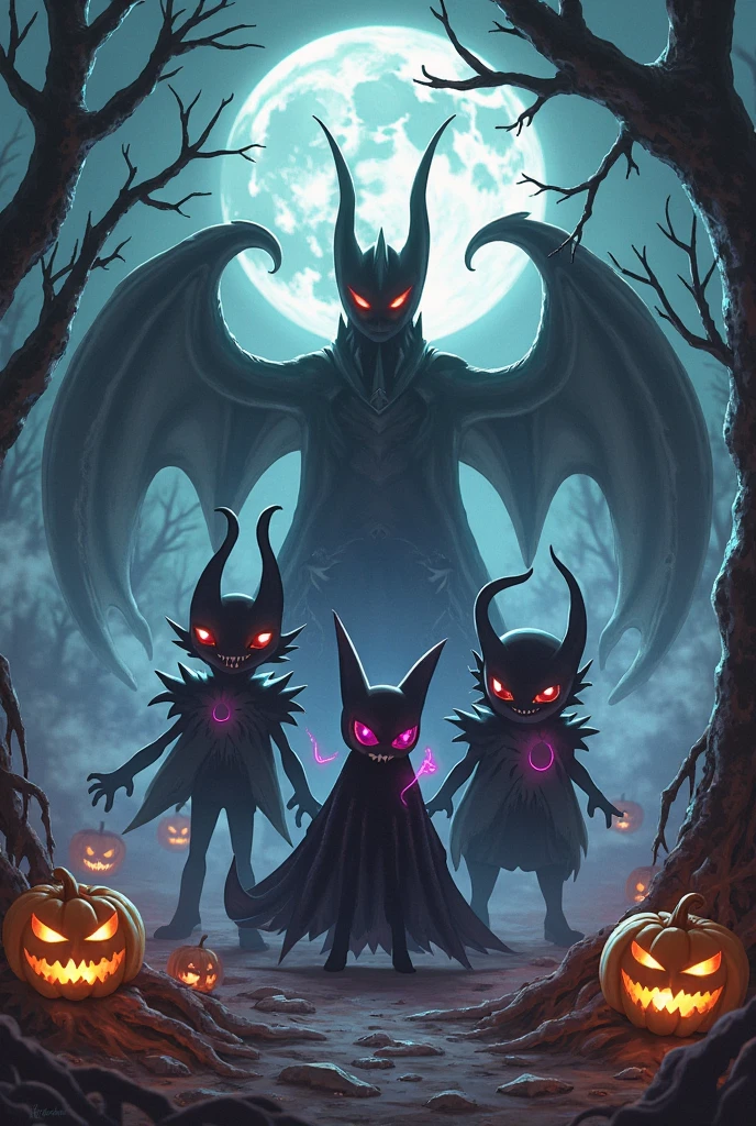 hzk,solo,1girl,(devil:1.6),cute,(dancing:1.4),evil smile,long nail,orange eyes,(looking down herself:1.3),wearing capelet\((very big:1.5),(very long:1.3),(traditional_patterned:1.2)\), BREAK ,music notes, (dead trees:1.3), in the forest,shadow_pappet\(bat,crow\), BREAK ,8k,wallpaper of extremely detailed CG unit, masterpiece,hight resolution,top-quality,top-quality real texture skin,hyper realisitic,increase the resolution,RAW photos,best qualtiy,highly detailed,the wallpaper,cinematic lighting,ray trace,golden ratio
