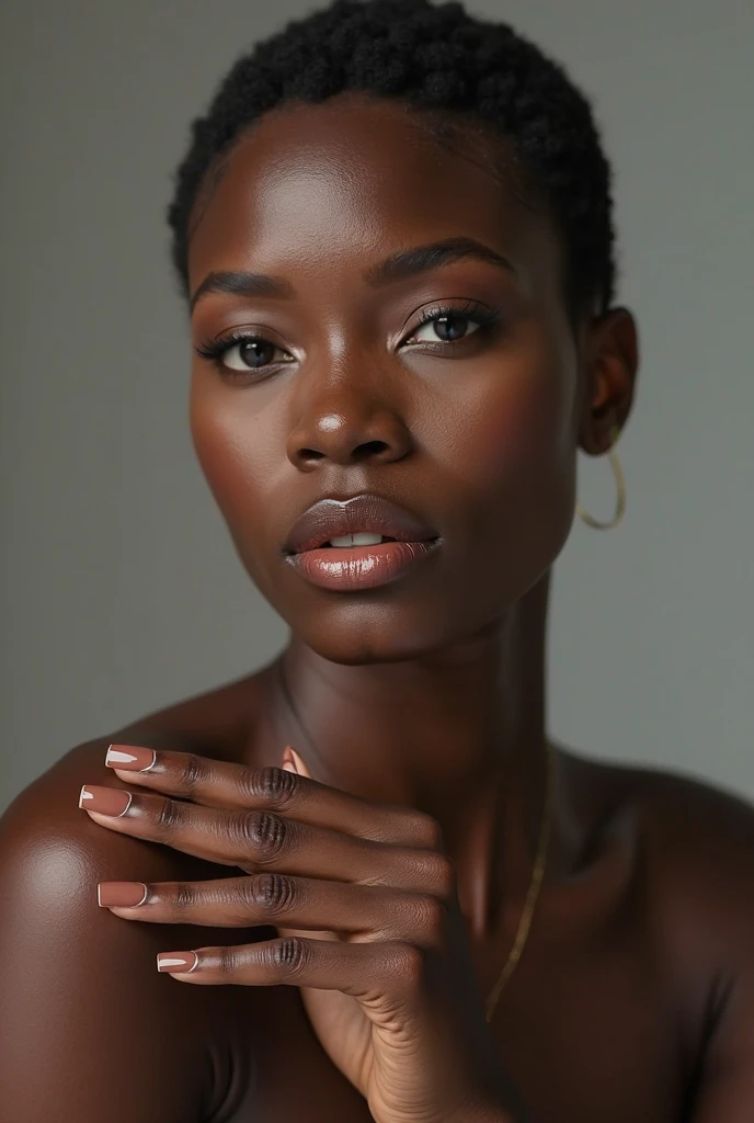 ((best quality)), ((masterpiece)), (detailed), perfect face, she scratch her long nails (13cm long nails) she scratching skin of a black man