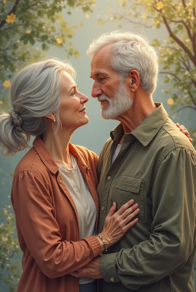 ultra-detailed,paint,portrait,natural lighting,emotional,father's love,warm colors,beard,wrinkles,kind eyes,tender smile,happy family,loving relationship,parent-child bond,happiness,joyful,gentle,loving embrace,nurturing,parental figure,wise,protective,timeworn hands,graceful aging,resilience,life experiences,enduring love,wisdom of age,cherished memories,stability,role model