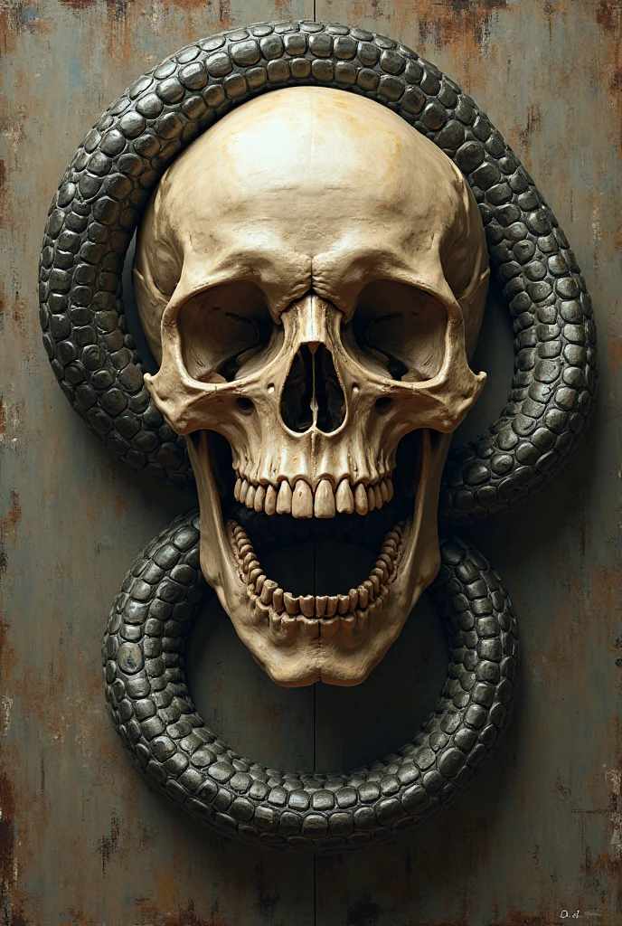 skull, cracks, negro, snake coming out of eyes