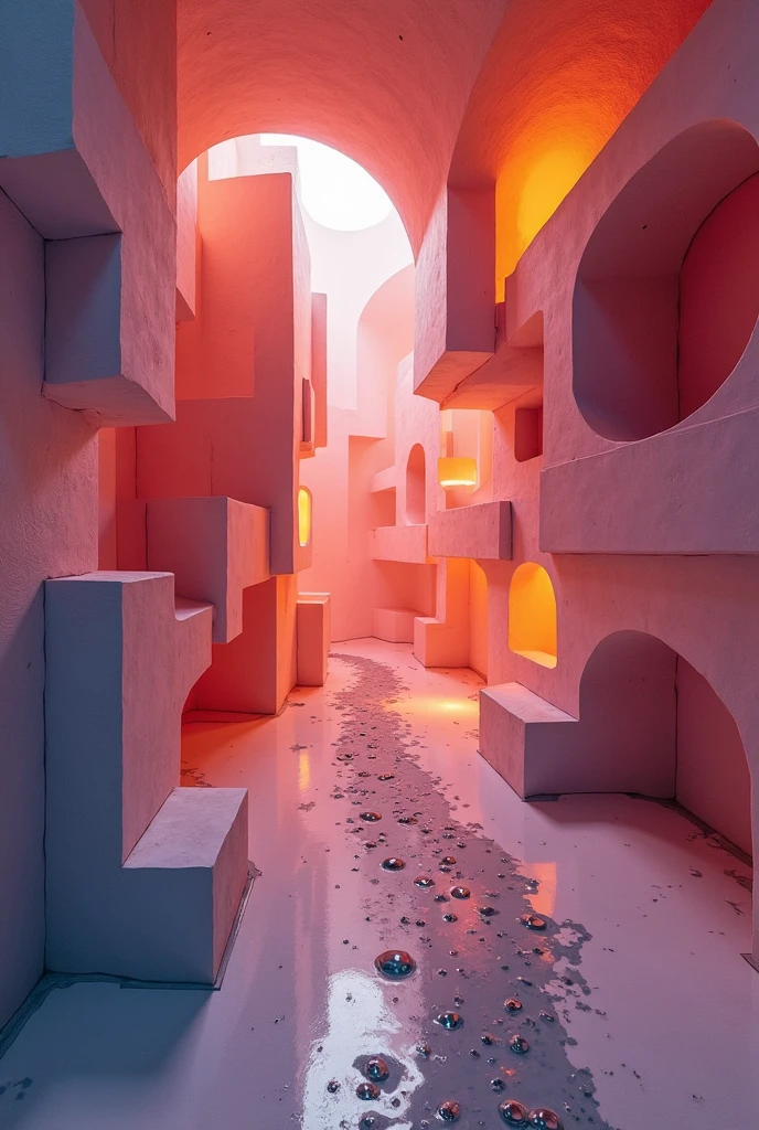 Labyrinth Overlap . An immersive space of 7x7 m meters, like a Labyrinth of Controlled ...