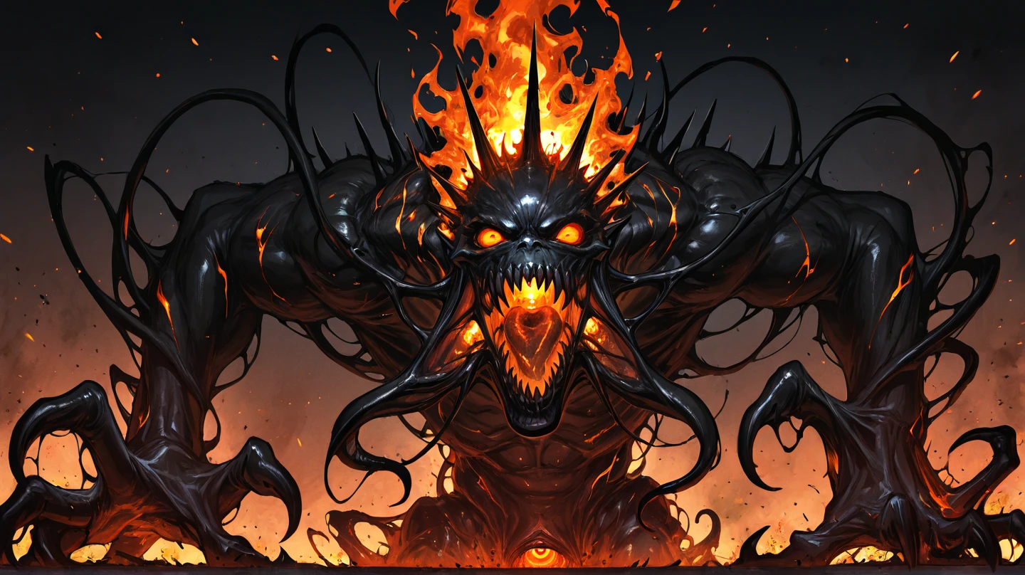 close up of man with fire in mouth, Surreal Dark Art, horror surreal art, Fire from the mouth, The Jaws of Hell, Horrible digital art, dark surreal art, mind-bending digital art, Hyperreal Hell, surreal art, woman of black flame, stunning artwork, surreal digital artwork, inspired by Tomasz Alen Kopera