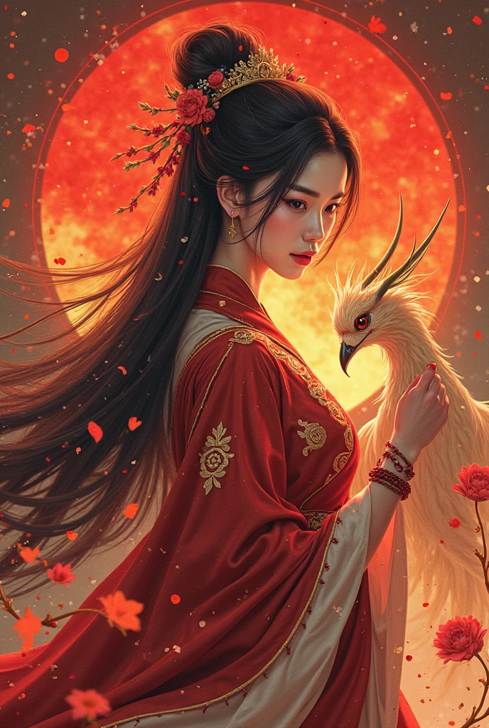 Mulan with a Fenghuang: Mulan, the courageous warrior from Chinese folklore, finds companionship with a majestic Fenghuang, a mythical bird symbolizing beauty and grace. As Mulan embraces her dual identity, the Fenghuang stands as a symbol of her strength and transformation.