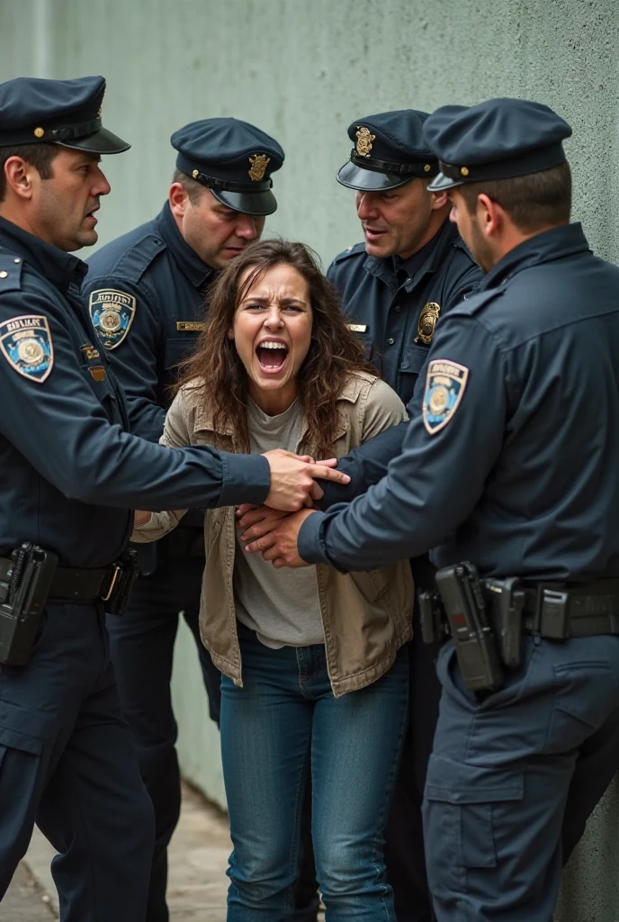Image of police arresting parents