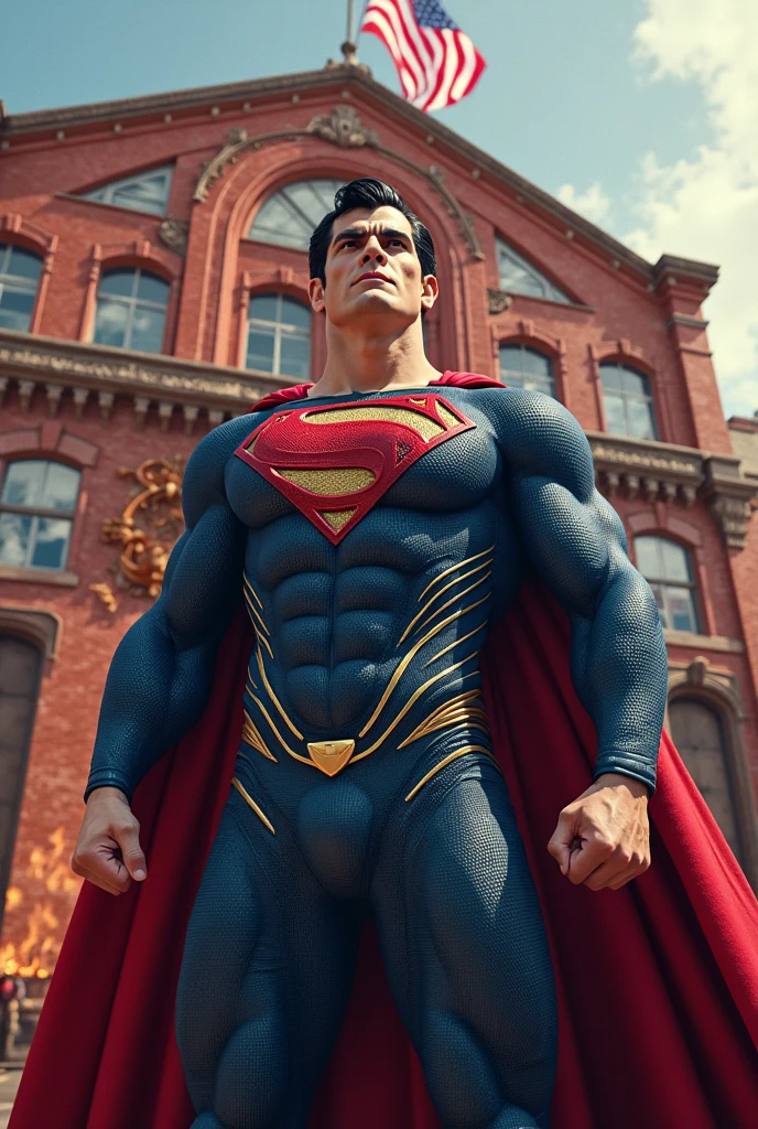 Superman Christopher Reeve wearing an outfit similar to Elvis Presley&#39;s