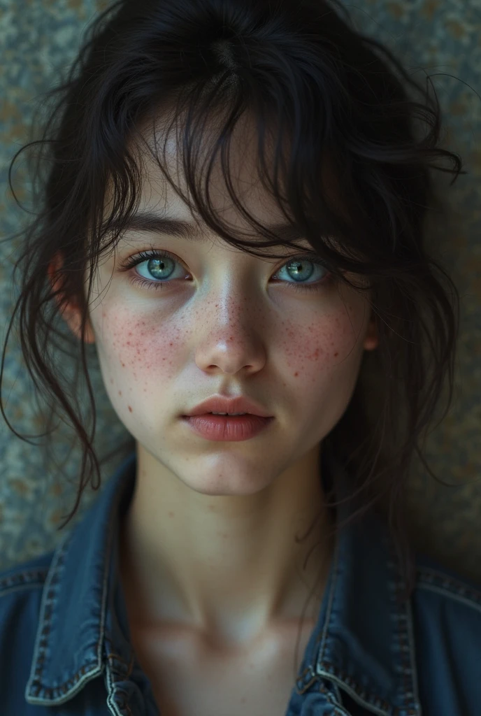 bare breasts, へそ, (body skinny:1.3)、(ssmile:1.5)、(totally nude)、(A is 10 y.5)、sad , perfect blue eyes, pale gothic skin, smooth and silky skin, tongue get off, stands on fours