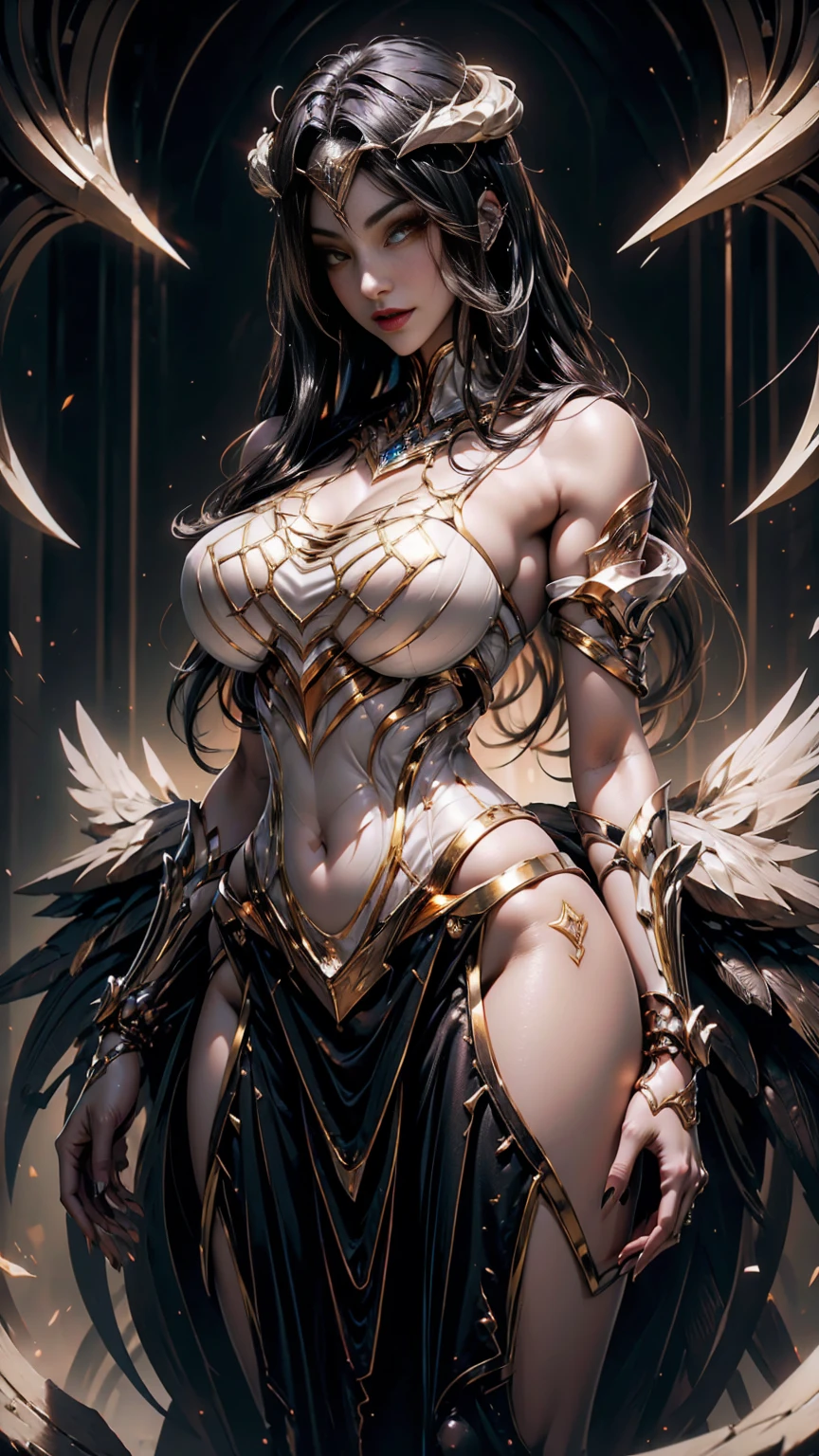 corpo feminino completo sentado no trono, empress Edelgard, full decorative greem and ouro armor, jewelry armor, jeweled ouroen crown with ram horns, shorts curto blindada, (((cabelo multicolorido, [cabelo vermelho carmesim ])))), ultra realista 8k cg, rosto perfeito, perfeito, olhos dourados brilhantes, limpar, obra de arte, Arte profissional, arte famosa, cinematic lighting, rosto perfeito , rosto bonito, Olhos lindos, (((corpo feminino perfeito, cintura estreita, peito largo, ombros largos, Slim Muscles, toned muscles))), Linda Rainha, real, (real palace), Fantasia, sonhe como, irreal, sci-fi, (seios pequenos, seios pequenos, peito achatado), delicate joia , red and ouro armor, cabelo absurdamente longo, cabelo muito comprido, (rico: 1.4), prestige, Luxo, joia, diamante, ouro, Pearl, gem, safira, rubi, esmeralda, detalhe intrincado, delicate pattern, sensual, encantador, atraente, atraente, erotic, encantador, hair ornament, colar, brincos, pulseira, pulseira, olhando para o espectador, Unbeatable obra de arte, ultra realista 8k cg, arte perfeita, super detailed rendering, obra de arte, alta qualidade, high resolution, Maniac for details, High definition, alta qualidade, rosto detalhado, membros detalhados do corpo, corar, meias brancas, , seios bem detalhados, lindo corpo feminino, corpo todo, peito musculoso, cintura fina, Abdominais tonificados, muscle quadriceps, dorsal muscle, bright ouroen eyes, messias