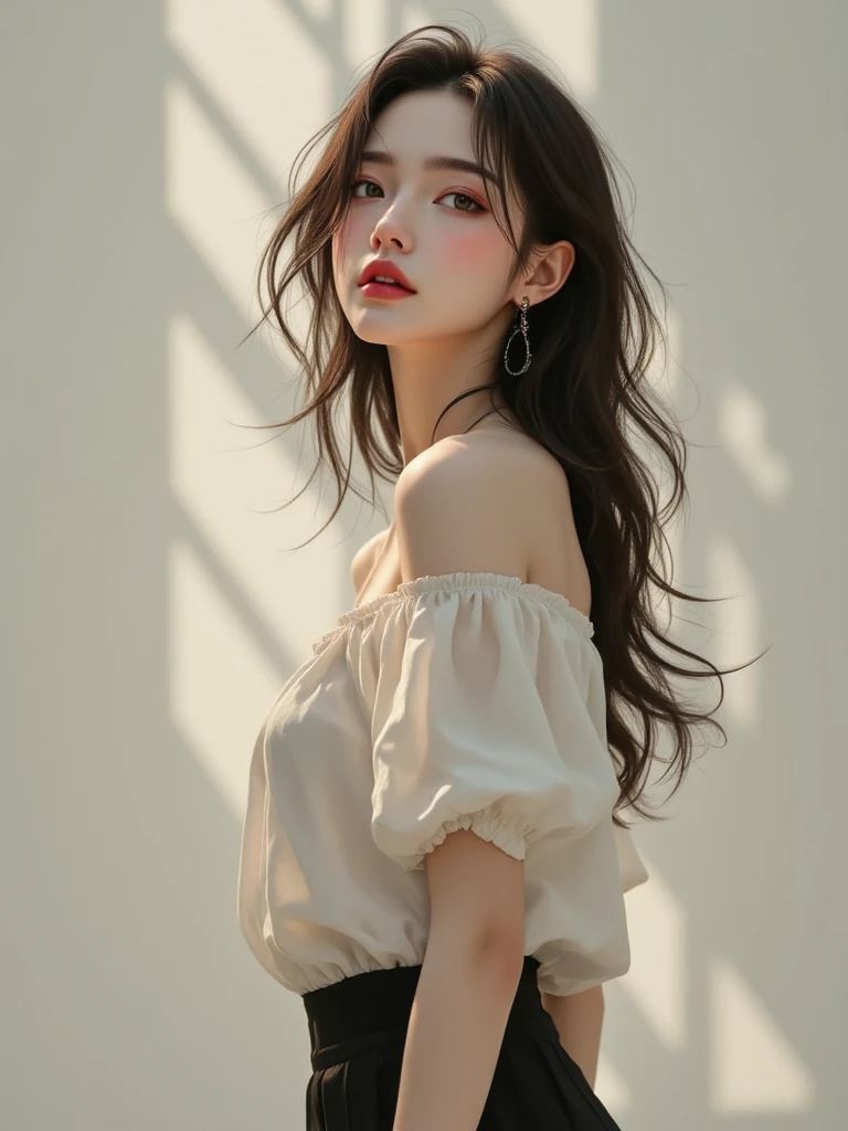(1 girl, fully body), (beautiful korean girl, kpop idol:1,5), (short loose hair:1,5), (wearing a short sweatshirt, capri pants, High hills:1,5), (Red lips, breasts small, toned belly, eyelash, aegyo sal:1,5), surrounding background, Depth of field, (face detailed, beautiful detailed eyes, Symmetrical eyes), (volumetric fog, Global illumination, dynamic lighting, better lighting, volumetric lighting), (ultra high resolution, 8k, realisitic, fotorrealism, fotorrealisitic, hyper- realism:1,5), (photon mapping, physics-based rendering), 