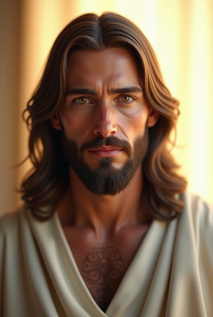 Create an ultra-realistic 4K image of Jesus Christ as a talking avatar ...