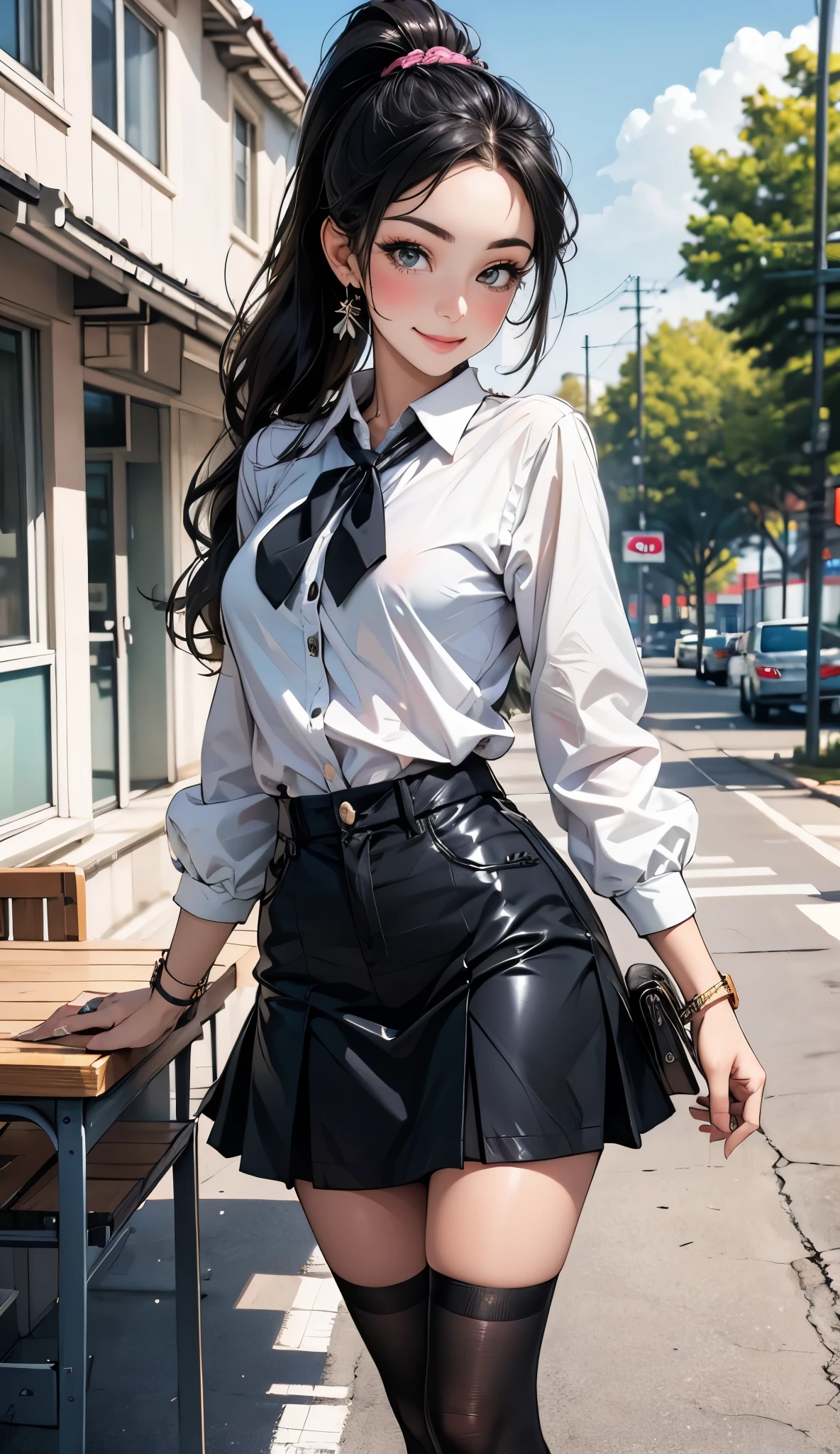 (Very delicate and beautiful:1.2)super model,,Big Breasts,Beautiful breasts,voluptuous,【bike shorts】,,【3girls】,,Highest quality, High resolution, 8K,Kick in a hurry,mini skirt.uniform.high school girl