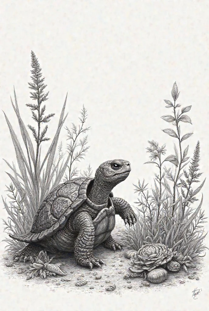 leafless tree branches on tortoise head