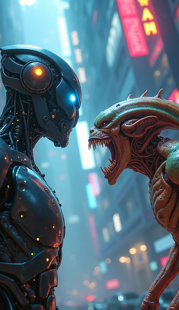 "Awesome light effect on alien female xenomorph."