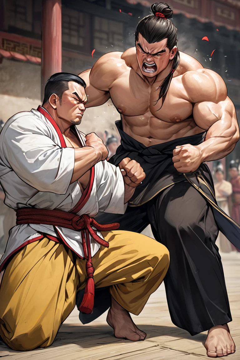 2man, Sumo wrestlers having a combat in the style of Hayao Miyazaki