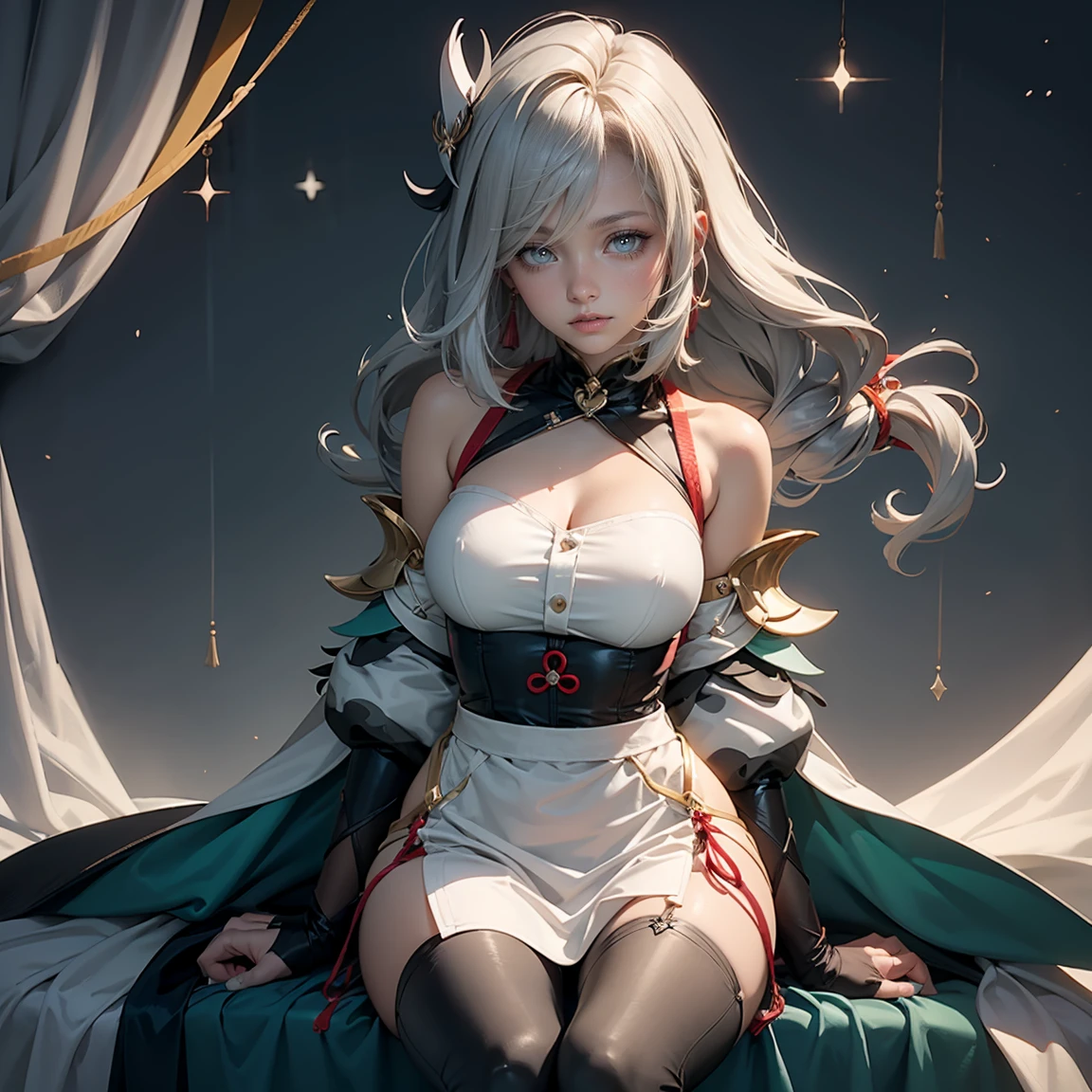 tmasterpiece,A high resolution,best qualtiy,1girl solo,Yang Qiren,ssmile,komono