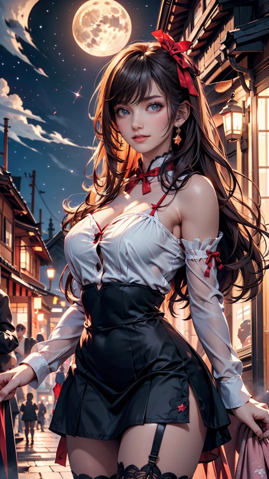 ((Girls standing in front of the school gate)),((white blazer、emblem on the chest))、(white blouse)、(red bow tie)、(dark blue checked skirt). 40k, photo shoot, table top, highest quality,, ((1 girl with beautiful eyes、Brown Light、short hair, . white skin, various poses. highest quality,, ultra high resolution, (realistic:1.4), Raw photo, (perfect body shape), (slim:1.3), slim belly, Perfect slim figure, dynamic pose,girls, Cold light 12000K, very detailed facial and skin texture, fine eyes, realistic eyes, fine and beautiful eyes, (realistic skin), charm, 超A high resolution, Super realistic, very detailed,smile