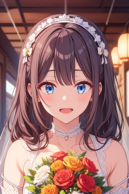 (masterpiece, best quality),1girl, beautiful face, <lora:Concept_HappyTears:1> happy tears, wedding dress,