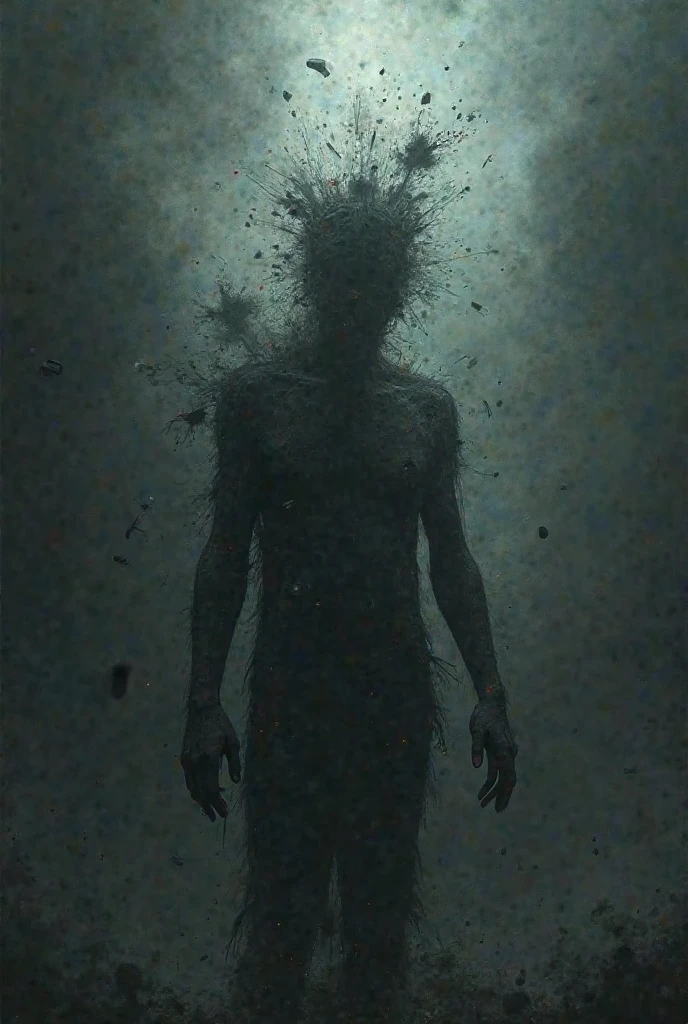 Generate me a picture of black background with lots of nerves and glass scratches which set to the theme of schizophrenia. Which i want to use as my title card, so need in landscape mode