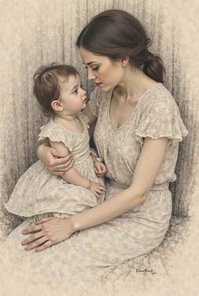 Victorian lady and girl with surprised faces