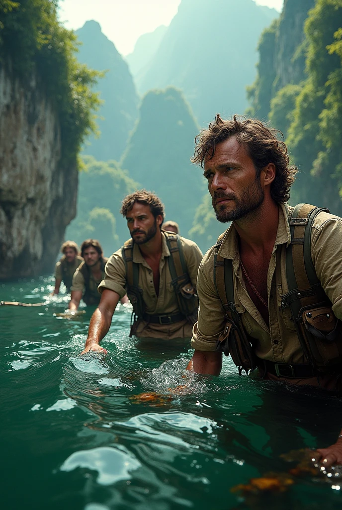 You are going to make a picture and that the subject is the movie Journey to the Mysterious Island and that I have the name of the film as the title but written on the left side