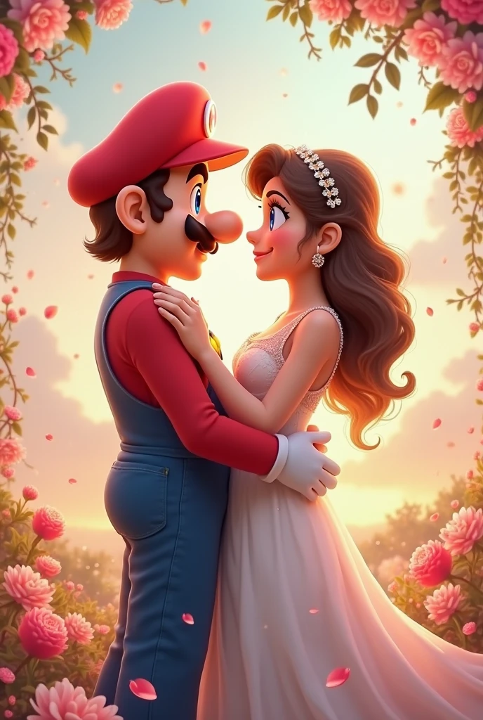 Mario kisses with breasts