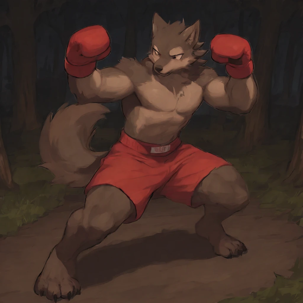 Art by deaddragonp,art by raptoral,art by kendryzack,art by darkgem,art by dangpa,art by patto,art by majmajor, posted on e621,solo,male werewolf,selfi,high angle view,daddy werewolf,sweating,pecs,jockstrap, big bulge