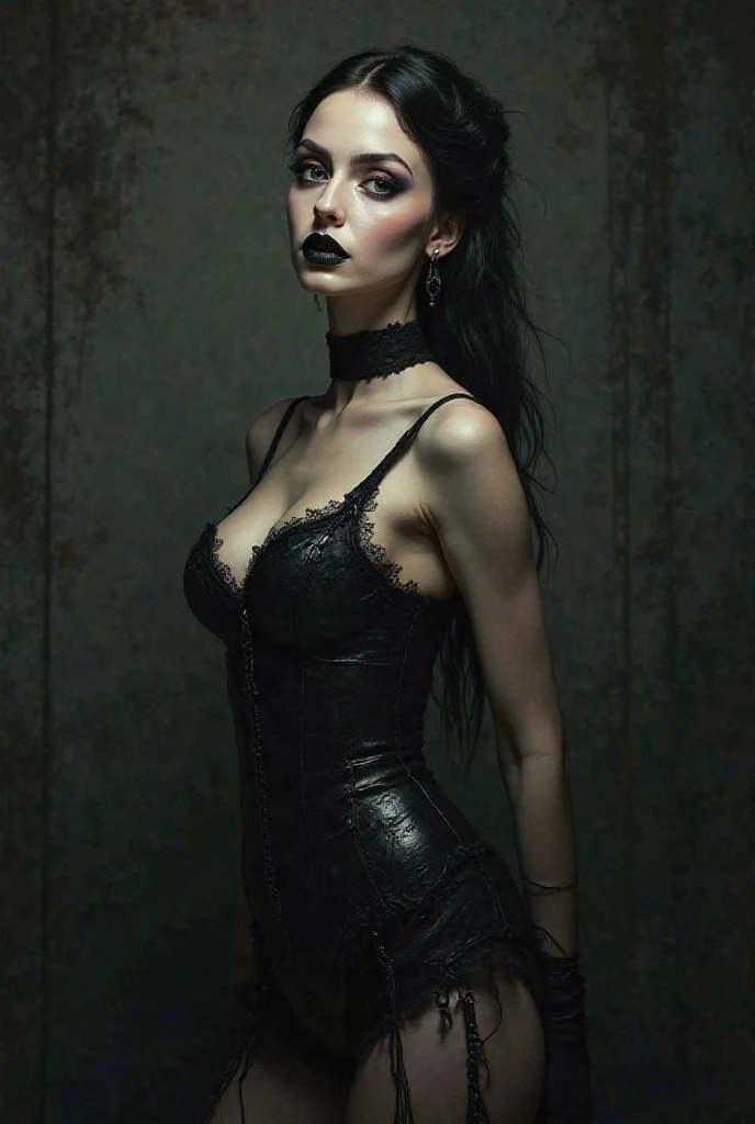 Arafed woman wearing a black corset and horns poses for a photo, goth woman, dark fantasy mixed with realism, dark fantasy style art, inspirado por Brom, Dark Gothic Queen, Dark fantasy portrait, Retrato de una diosa oscura, gothic fantasy art, Lori Earley, Vampiro femenino, dark fantasy art, Gothic Maid, Hermosa condesa elfa oscura