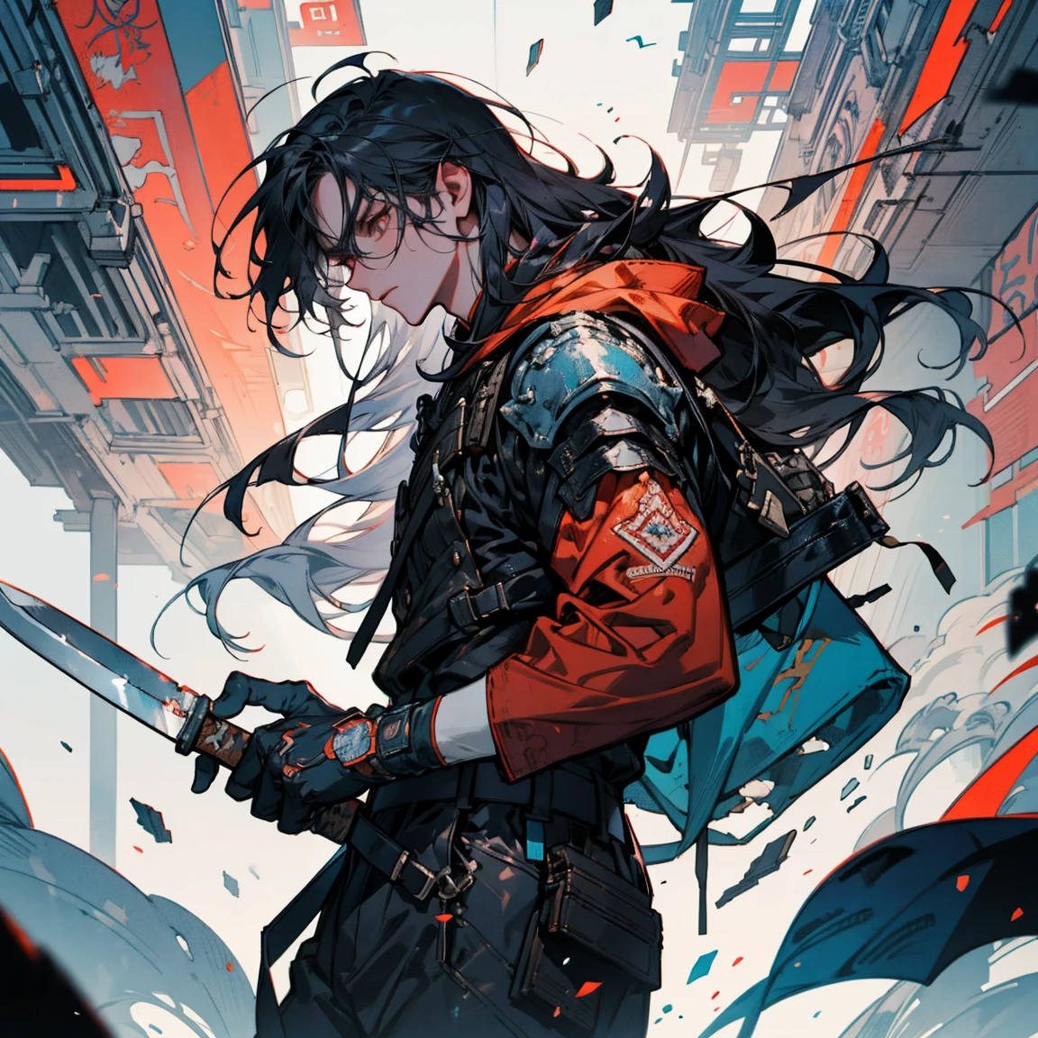 (master part, 
trabalho profissional, 
Concedido), (((Sasuke Uchiha Akatsuki with his sword dripping blood on his blade)))
ultra realistic illustration, 
Centrado, 
tiro no meio, 
vista frontal de corpo inteiro, 
looking-into-camera, 
menino 12 anos/o, 
dynamic pose, 
brown hair, olhos de sarja, 
Expressivo, 
in space, 
Cores vibrantes ultra detalhadas do museu steampunk criam um hype realista cor splash art, 
Unrealistic minimalism with octane rendering creates depth of field with bokeh. Estilo: Uma escultura feita com bronze, 
using a combination of traditional techniques and 3D modeling, 
(Ultra Detalhado, 
Detalhe mais fino, 
intrincado), 
(Epic composition, 
epic proportion, 
epic fantasy), 
Cinematic lighting, 
Volumetric lighting, 
studio lighting, 
Neon light, 
global ilumination, 
(profundidade de campo:0.4, 
blur,