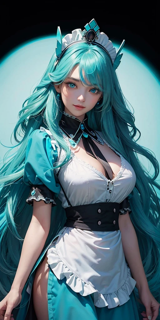 a close up of nelliel with blue hair wearing a green outfit, extremely detailed artgerm, artgerm. high detail, artgerm on artstation pixiv, detailed digital anime art, deviantart artstation cgscosiety, artgerm. anime illustration, artgerm 4 k, seductive anime girl, style artgerm