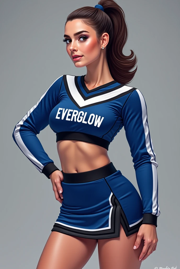Blue hair girl with sport clothes