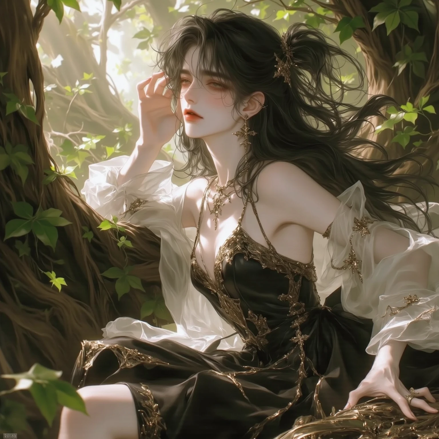 Girl with big eyes, Excited expression, Dark Gothic Makeup, double eyelid, Eyes prone to black eyes、Long eyelashes, Gothic dress with knee-high socks、Wearing twin-tail hair, Beautiful and detailed, Beautiful and dark lips, High resolutionの顔, Long eyelashes, Structure of the film, (Highest quality,4K,8k,High resolution,masterpiece:1.2),Very detailed,(Realistic,photoRealistic,photo-Realistic:1.37), Sitting 、Moisturizing the skin, Sweaty, barefoot, In ecstasy, Soaking wet, Chained, In a stained glass room,Gothic luxury room、Roses、