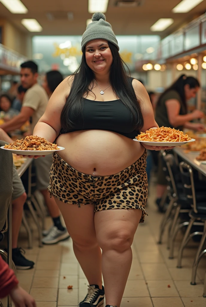 fat muscular woman Eating contest