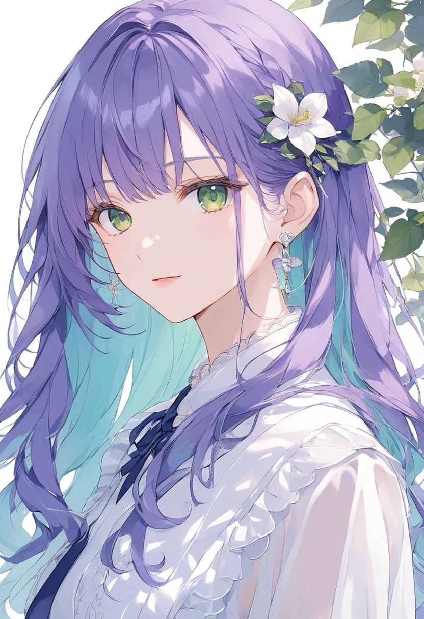 1 girl、Mature、Purple Hair、Long Hair、Ample breasts、Soaking wet girl、It rains、Hydrangeas are in full bloom、Butterflies fluttering、The sun shines through the clouds、Sparkling water droplets、A fusion of watercolor and oil painting、Incredibly absurd、beautiful、