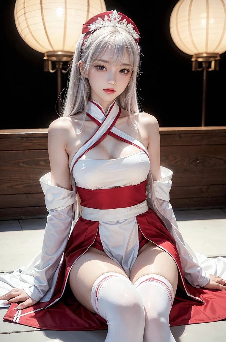 ultra realistic 8k cg, Picture perfect face, flawless perfection, tmasterpiece, 1girll, City corner background, Arms folded,Fold the calves to the thighs and tie them (shibari:1.21), colorfulhair, long whitr hair, solo, bondage outfit, Dominatrix,BDSM,(mortified:1.21),(Round mouth gag,Open your mouth and gag:1.1), Be red in the face, drools, and the tongue sticks out,