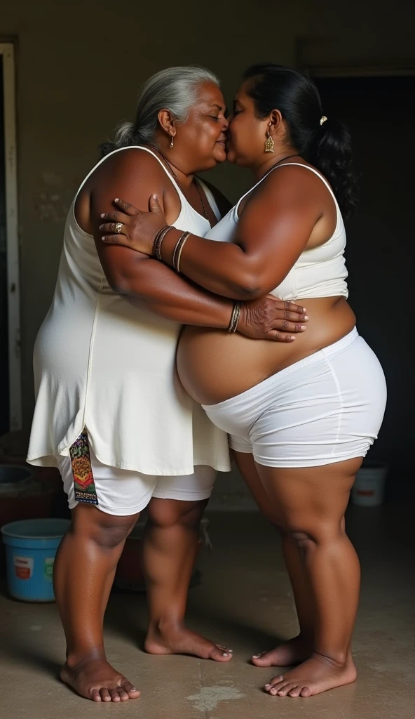 Your eye view of pregnant mother Cardi B plus size version and kissing her lesbian partner on the porch of the house. fisheye camera view, iphone camera style. 8k hd, realface, cinematic. High detail
