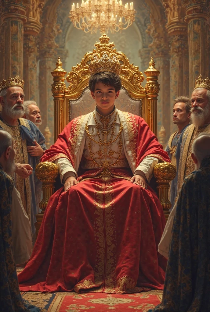 A king boy sit on a chair and his name manvir