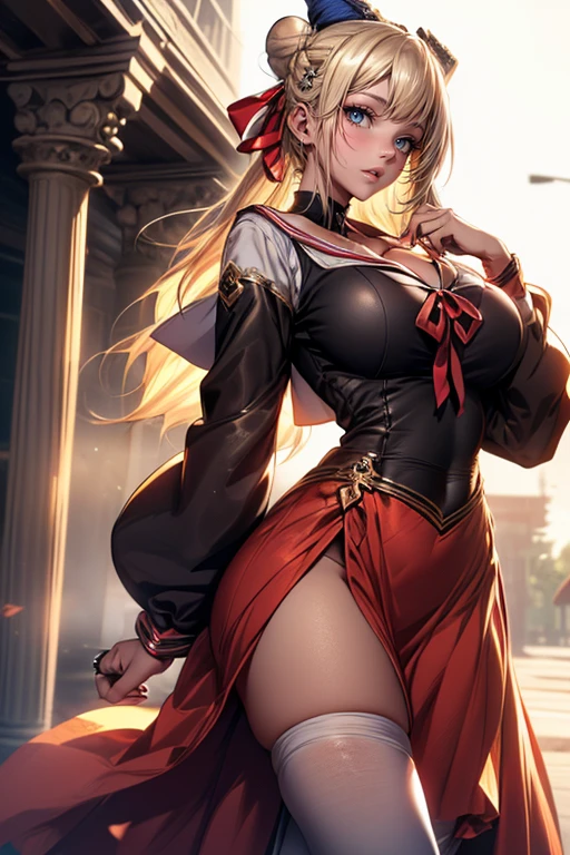 (high quality, 8k, original character), (fact: 1.5), (masterpiece, 最high quality, High resolution: 1.2), girl, summer night, (Stockings Smooth texture: 1.5), Sexy Skirt, Delicate eyes, Delicate image, boat, river, To the camera, Behind her is a large lotus flower., moonlight, Wind, fire Fly