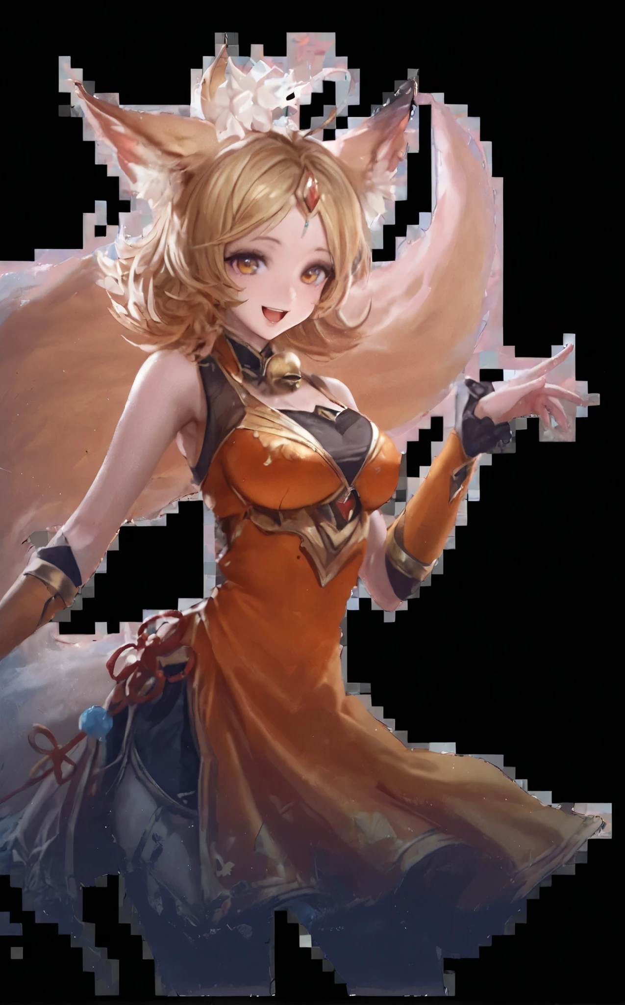 Shaw Palace(Genshin Impact),galactic，Comic cover style，Ancient buildings，Premium comic titles，Expose abs，Slim figure，cropped shoulders，huge tit，White dress at the bottom，Mesh garment，Fleshy thighs，Below the waist are mesh stockings，Masterpiece，hyper-detailed face，Deep rendering
Warming up