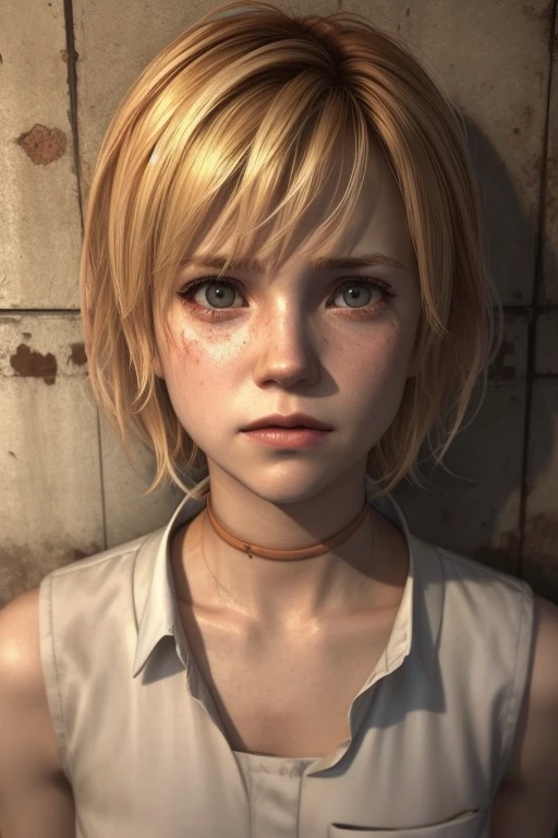 ((Best quality)), ((masterpiece)), (detailed:1.4), 3D, an image of a beautiful female,HDR (High Dynamic Range),Ray Tracing,NVIDIA RTX,Super-Resolution,Unreal 5,Subsurface scattering,PBR Texturing,Post-processing,Anisotropic Filtering,Depth-of-field,Maximum clarity and sharpness,Multi-layered textures,Albedo and Specular maps,Surface shading,Accurate simulation of light-material interaction,Perfect proportions,Octane Render,Two-tone lighting,Wide aperture,Low ISO,White balance,Rule of thirds,8K RAW,SH3_Heather,heather mason,cheryl mason,videogame character