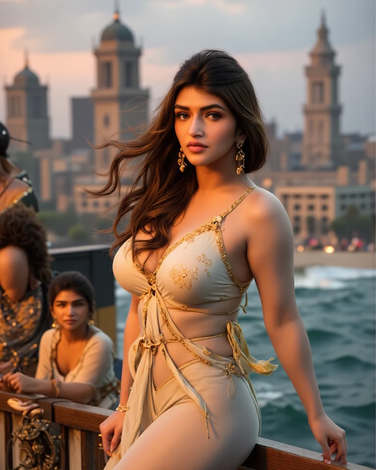 Agreeable, Plus size models, Indian princess in her 30s, my breasts are f cup, Very pretty, Standing in front of the Taj Mahal Lake, wearing a golden bra. She is prettier than Indian actress Deepika Padukone...... i have a big ass, This is a full body picture....., My body is dark. Big hot gorgeous body fit