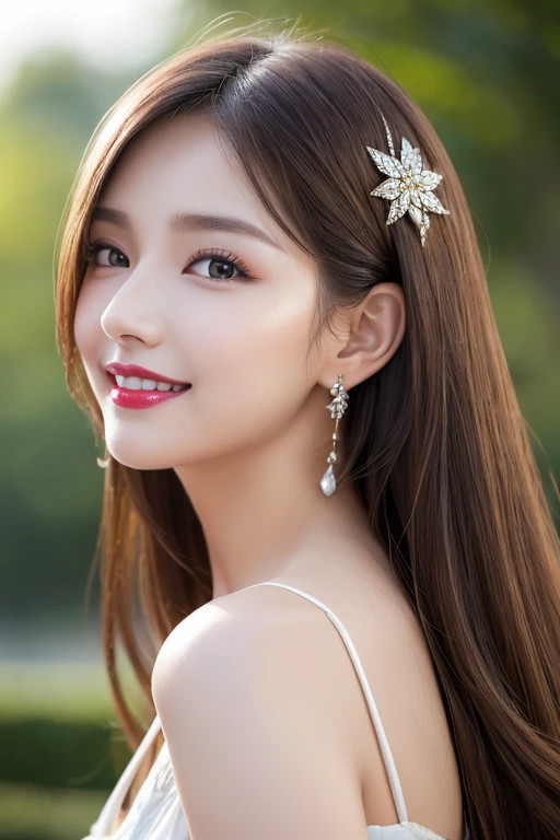 A very beautiful and sparkling cute goddess、Ample Bust、smile, High resolution, Highest quality, High detail, 